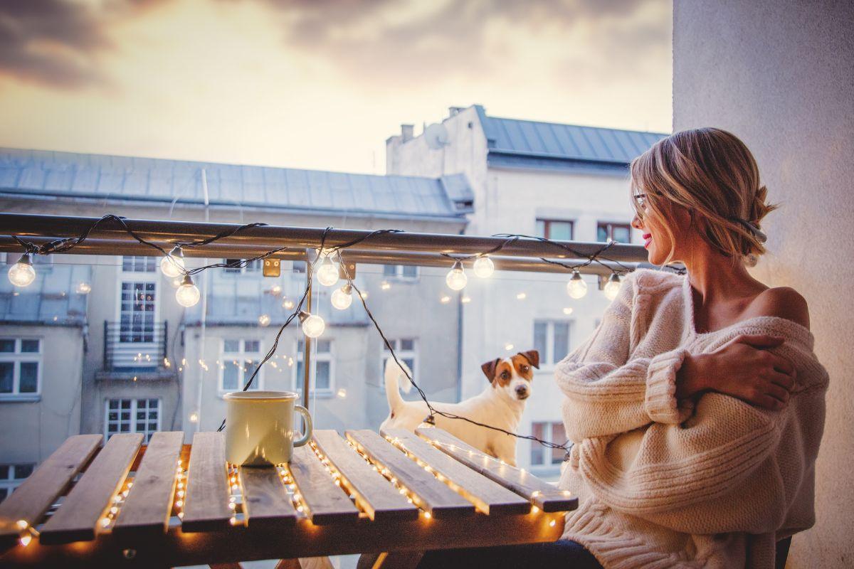 Iluminare pentru un balcon de toamna