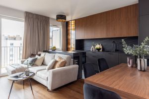 Interior frumos în stil clasic modern. Vezi un apartament elegant pentru un bărbat