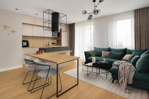 Apartament de 50 de metri patrati. Interior frumos, modern. Mobilier la comandă și idei inteligente!