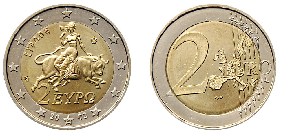 Moneda de 2 euro din Grecia care este căutată peste tot: a o găsi în România înseamnă a plăti 1.800 de euro